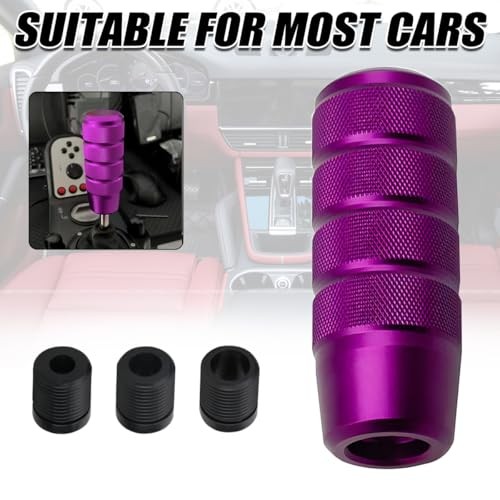 95mm/3.74″ Car Shifter Knob, Aluminum Weighted Automotive Gear Shift Purple