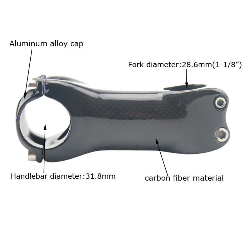 Carbon Fiber MTB Stem 31.8 6/17 Degree Road Bike Bicycle Stem 1-1/8″ Carbon Stem