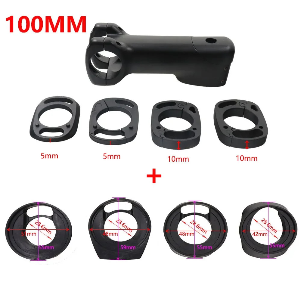 Bicycle Stem 28.6-31.8mm Internal Cable Routing Stem with Spacer Bike Parts