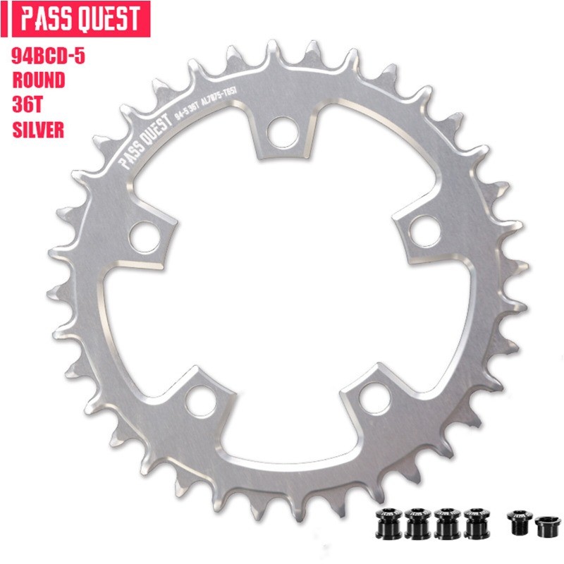 PASS QUEST 94 BCD 5Arm Bicycle Chain wheel ROUND Narrow Wide Chainring 32-40T US