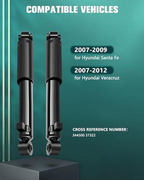 2 Pcs Struts Shock Absorbers Compatible with 2007-2009 for Hyundai Santa