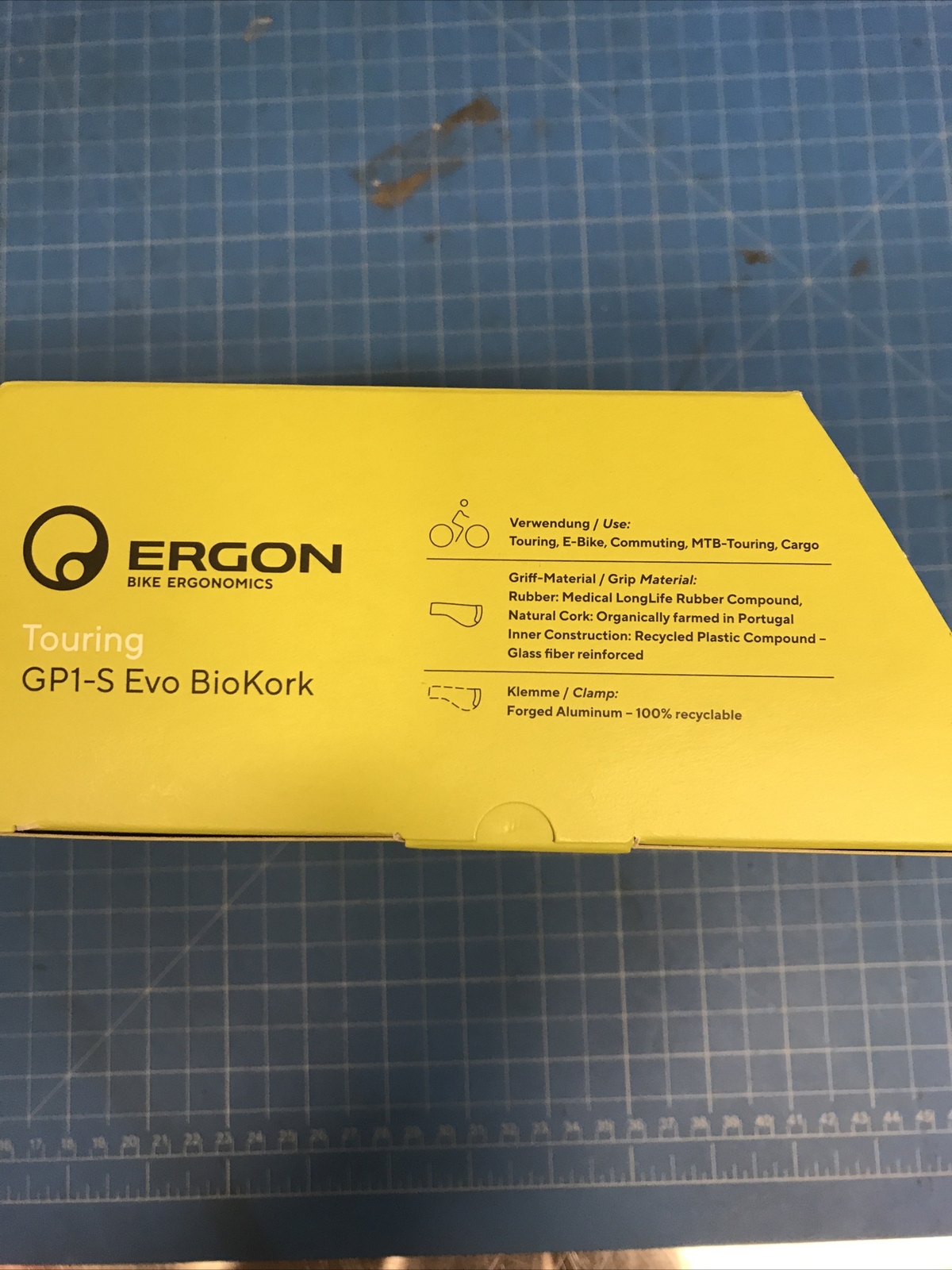 Ergon GP1 Evo BioKork Grips – Lock-On, Small, Black/Tan