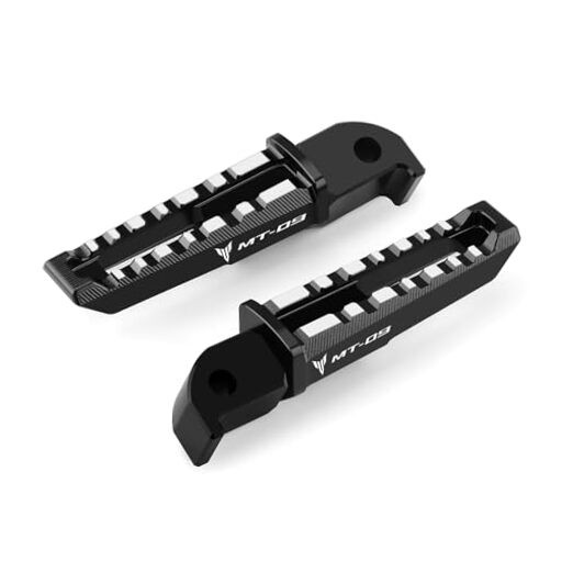 Motorcycle Footboards FootPegs 360°Roating Fit For SP MT-09 TRACER MT09 black