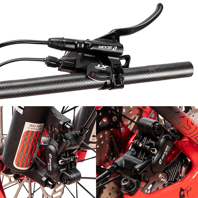 ZOOM Hydraulic Disc Brake 4-Piston Caliper Lever IS/PM 160mm Mountain Bike Part
