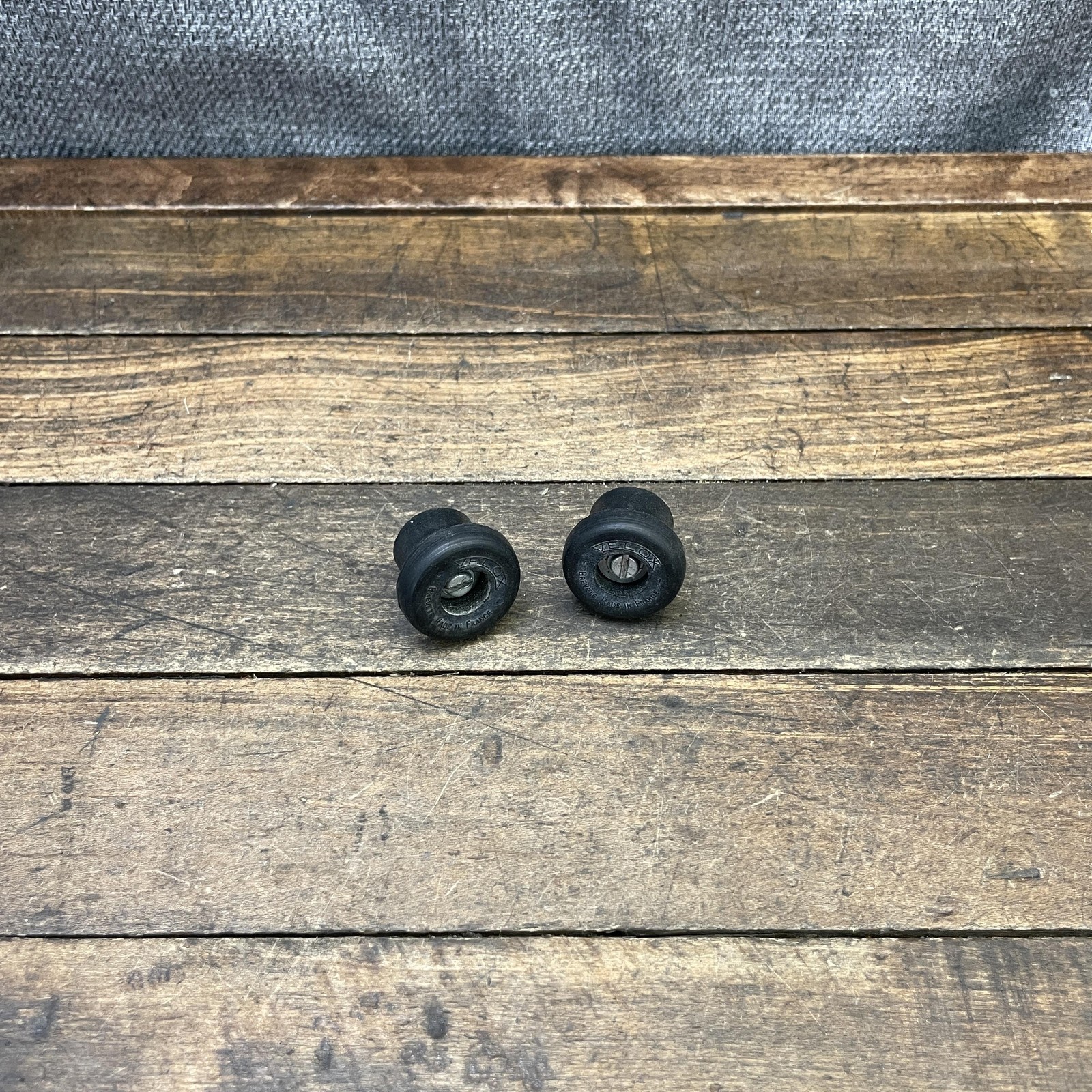 Vintage Velox Bar End Plugs Black Expansion Drop Bar Road Bike France Pair