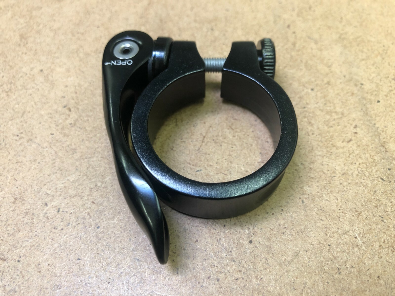 New Kalloy Bicycle Seat Post Clamp Binder With Quick Release Anodized Black