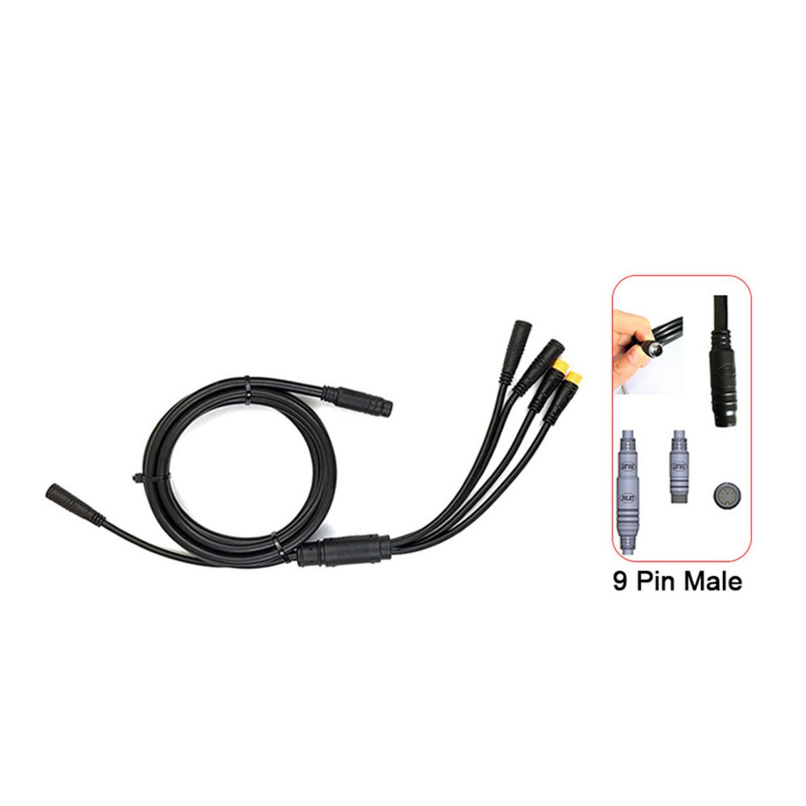 1x Electric Bicycle E-bike Integration Cable Waterproof 1 to 5 For KT Controller