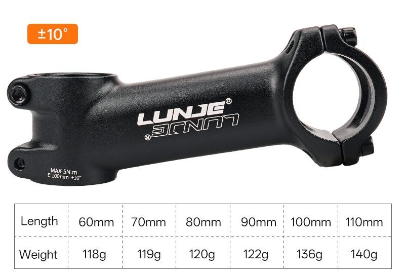 Ultralight Bike Power 60/70/80~100/110MM MTB Bike Stem 10/17/25/35 Degree Parts