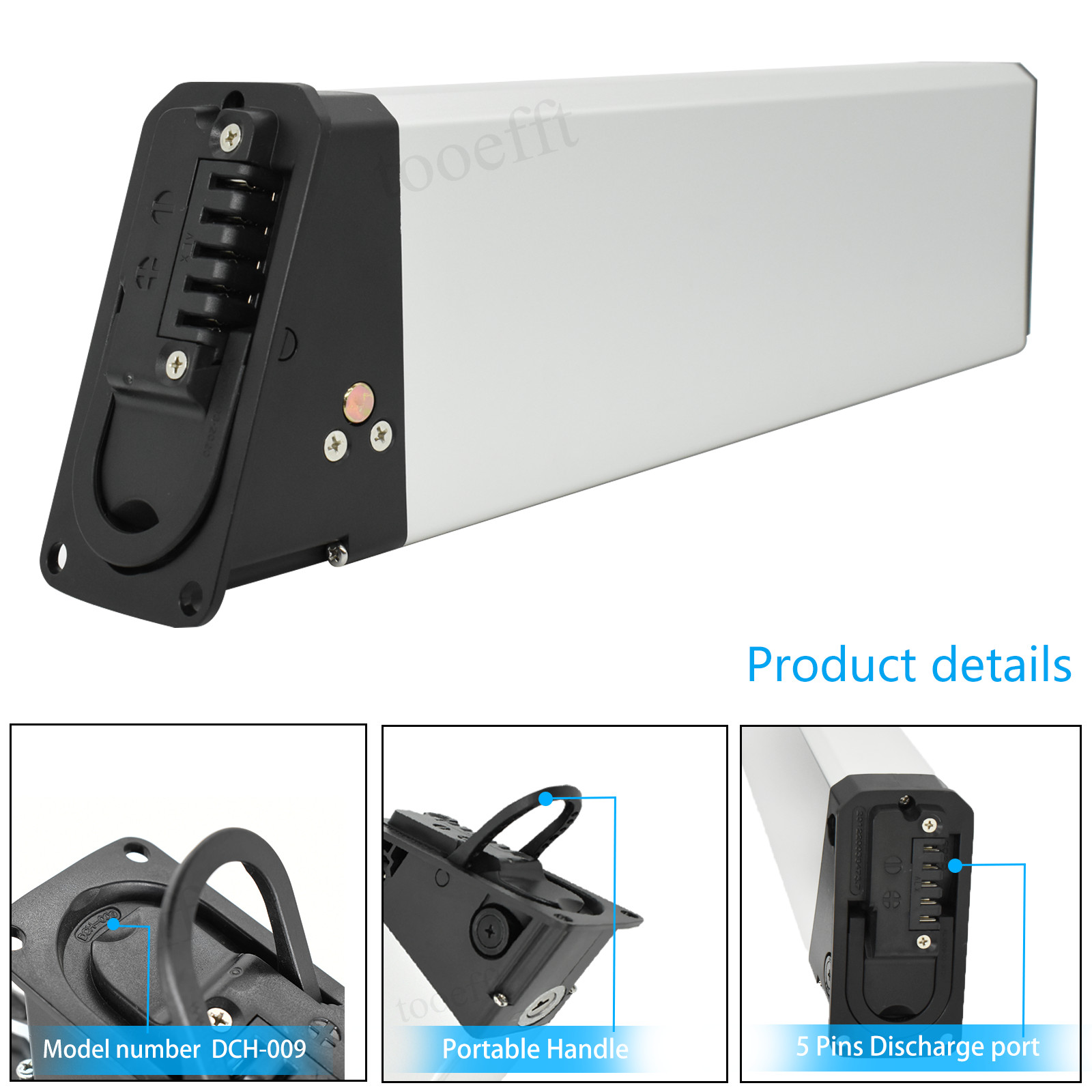 Toeefft 48V 13Ah Folding Ebike Battery for MATE X ENGWE Engine Polarna M5/M6