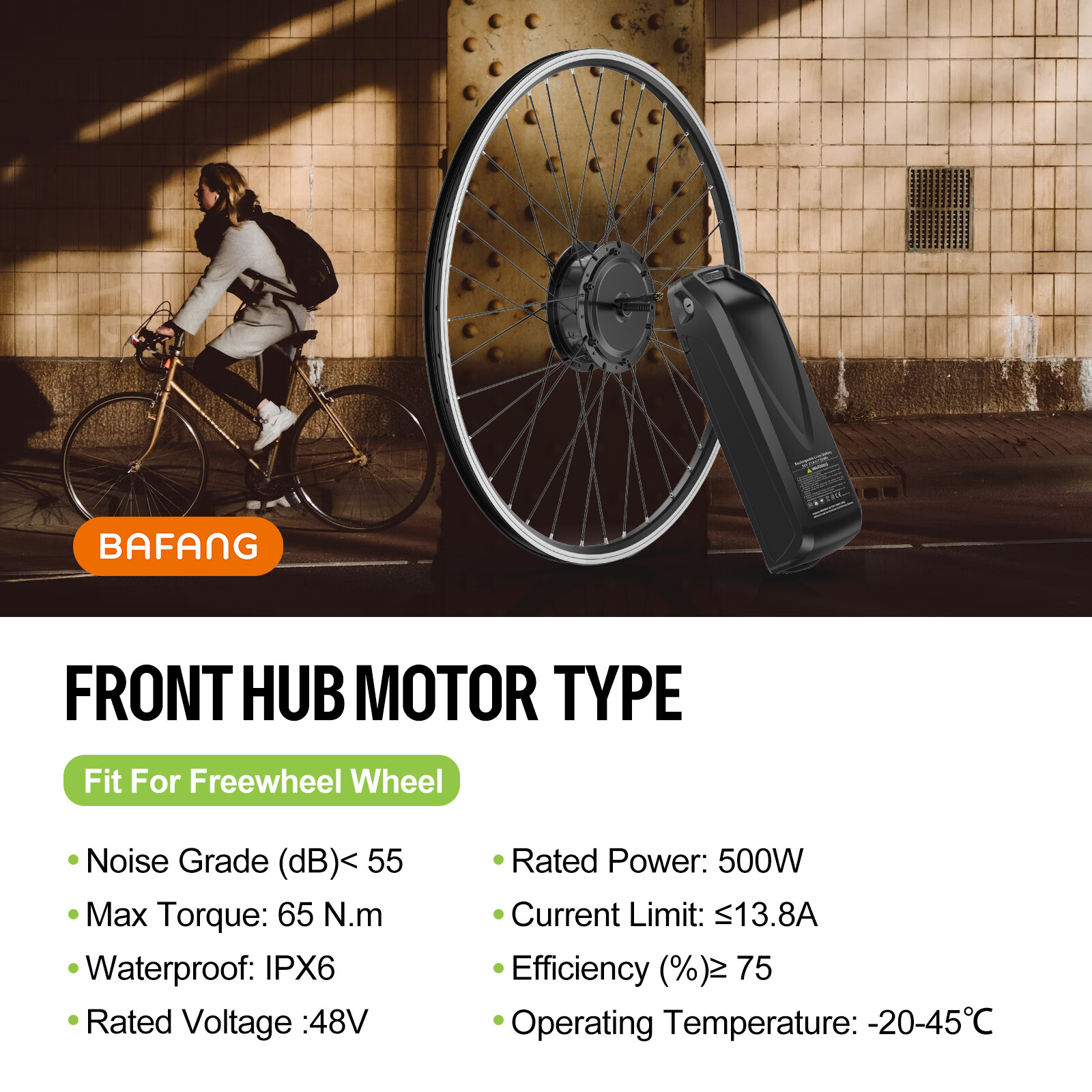 26″ 700C 48V 500W Bafang Bicycle Rear Hub Motor Conversion Kit Wheel Hub Motor