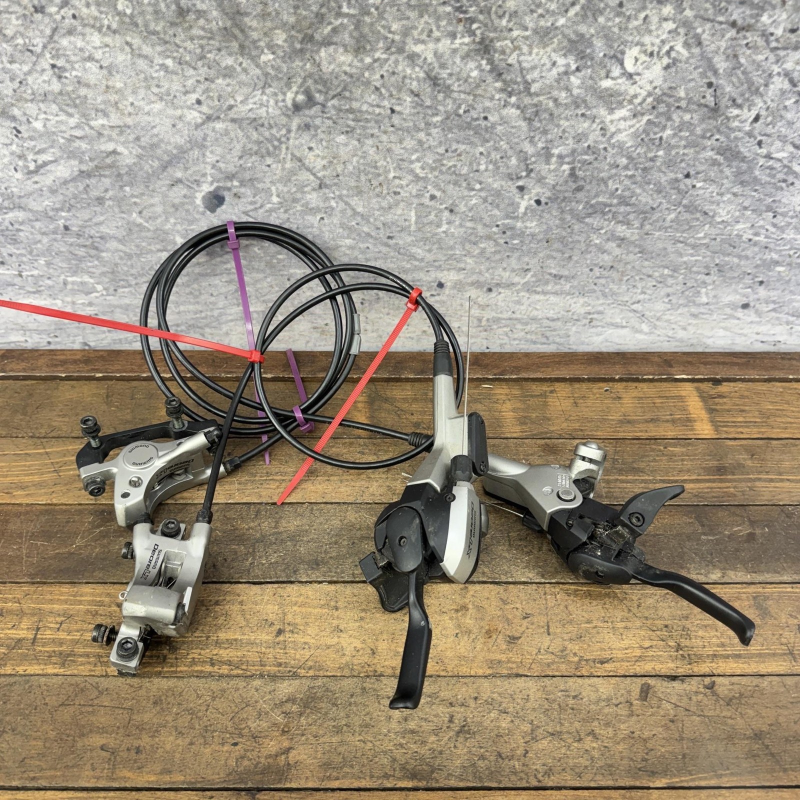 Shimano Deore LX ST-M585 BR-M585 Hydraulic Disc Brake Set F/R Silver MTB Japan