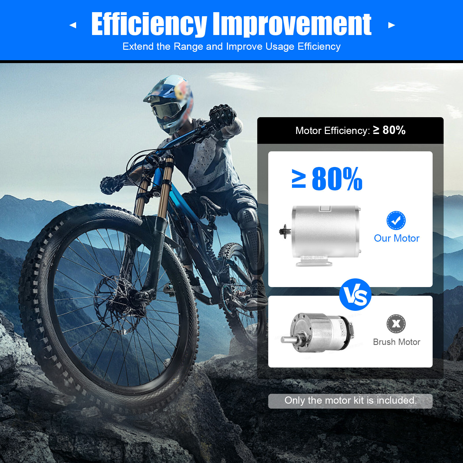 MX650 Brushless Motor Kit For Electric Bicycle E Bike Dirt Bike Razor 72V 3000W