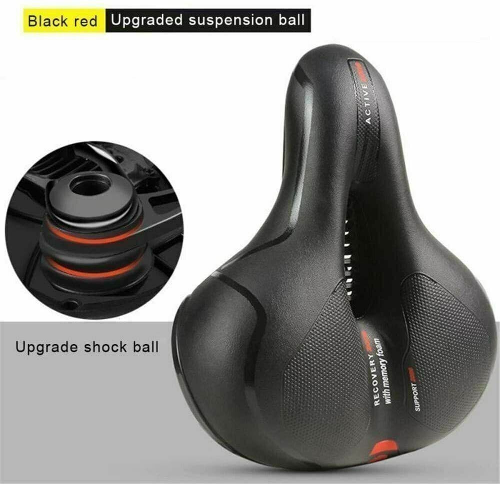 Extra Wide Big Bum Bike Bicycle Saddle Seat Gel Cushion Sporty Soft Comfort Pad.