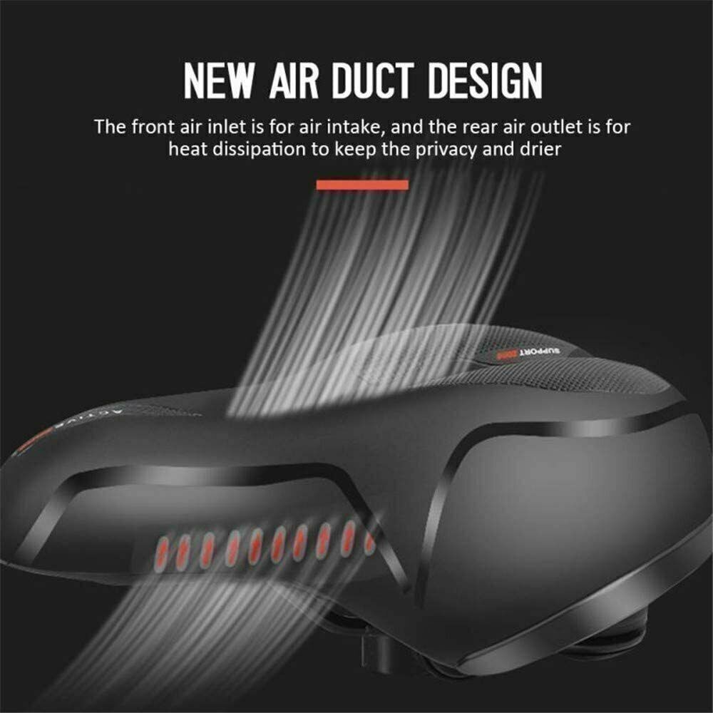 Extra Wide Big Bum Bike Bicycle Saddle Seat Gel Cushion Sporty Soft Comfort Pad.