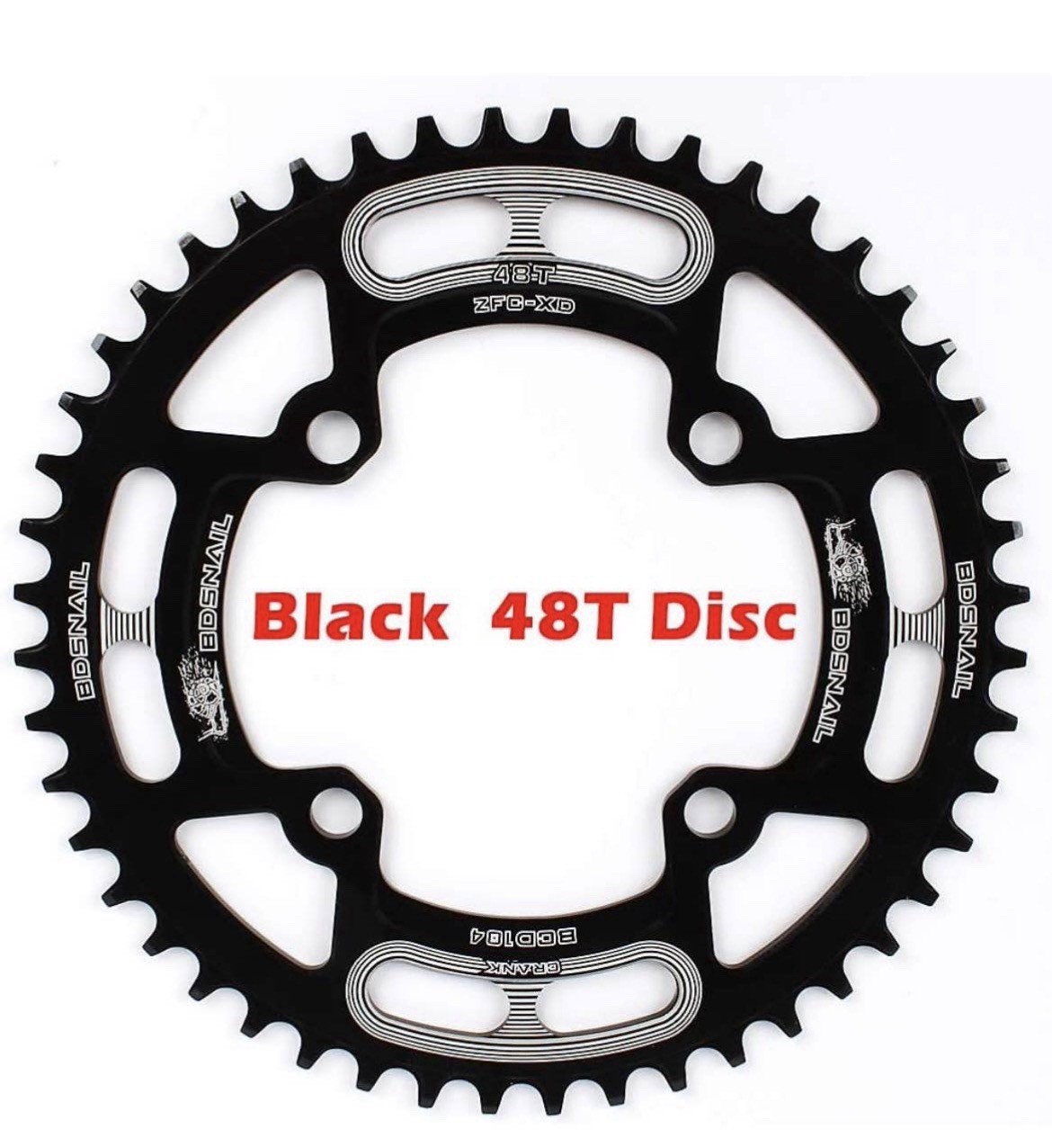 48t Mountain Bike Narrow Wide Teeth 104BDS Sprocket With Meroca Cranks