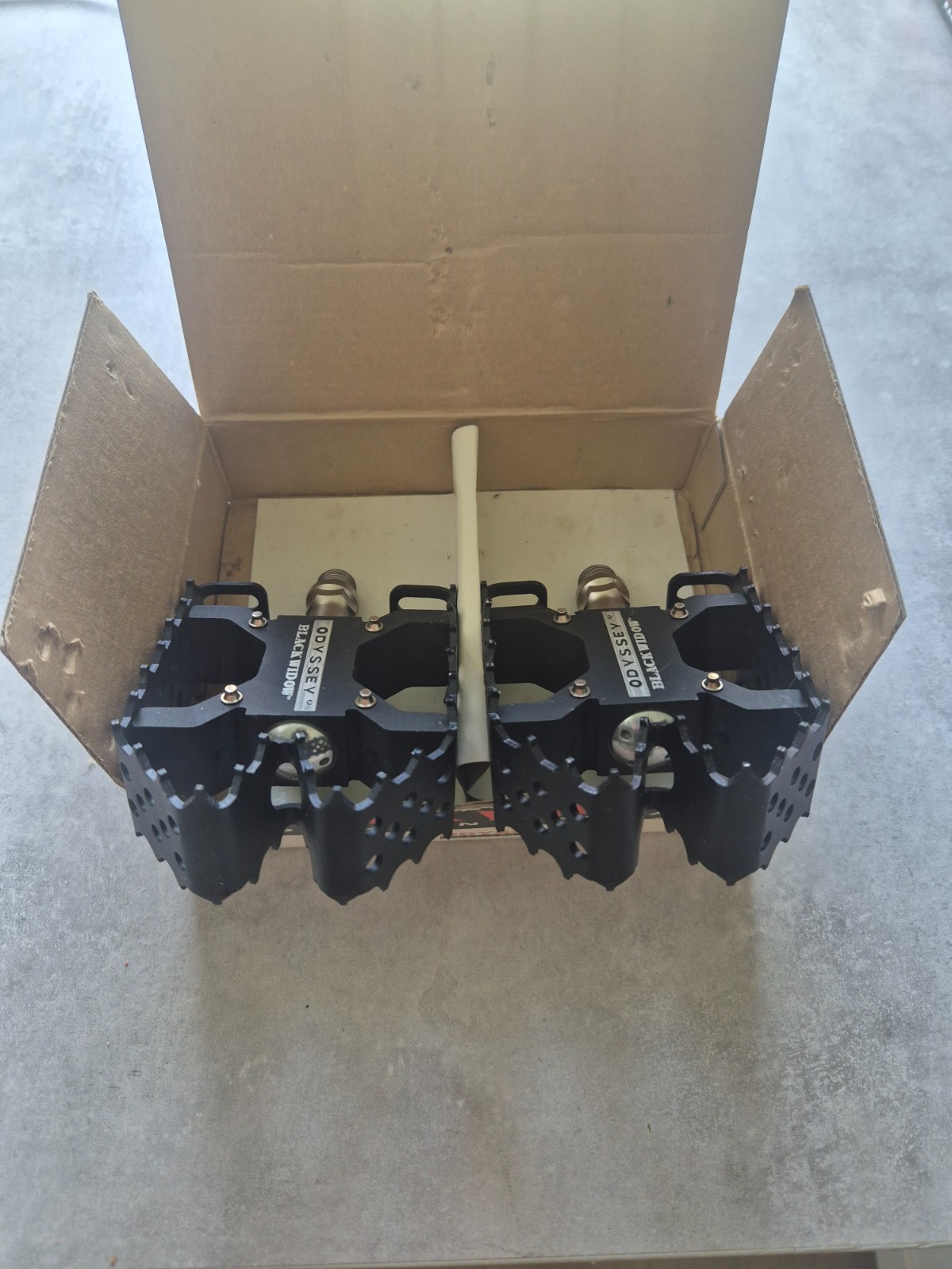 ​Vintage Odyssey Black Widow Pro Racing Pedals – New Old Stock in Originalbox