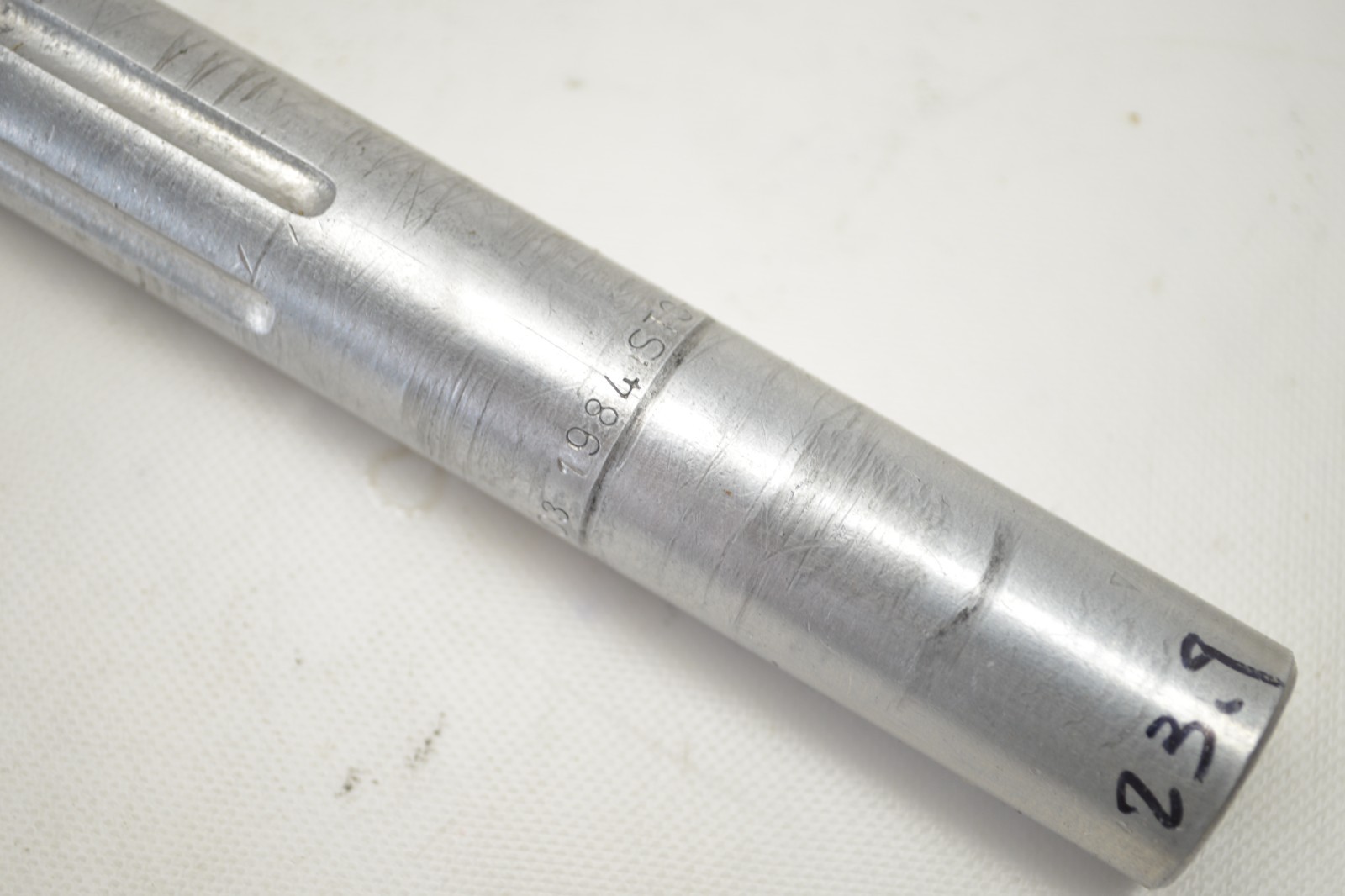 FRENCH ALUMINUM 24.0 MM BICYCLE STRAIGHT FLUTED SEAT POST 200 MM TALL PEUGEOT