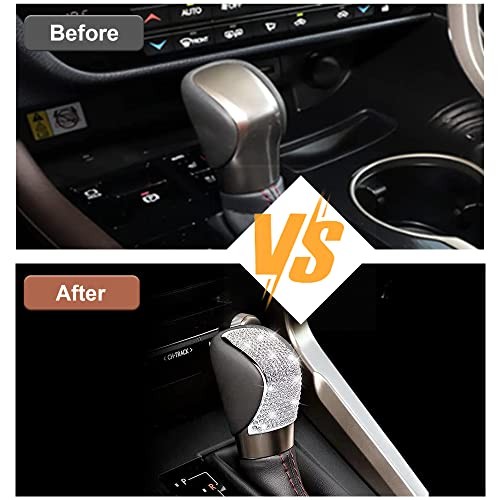 Bling Shifter Gear Lever Accessories Fit for Lexus 16-18 ES350 15-22 White