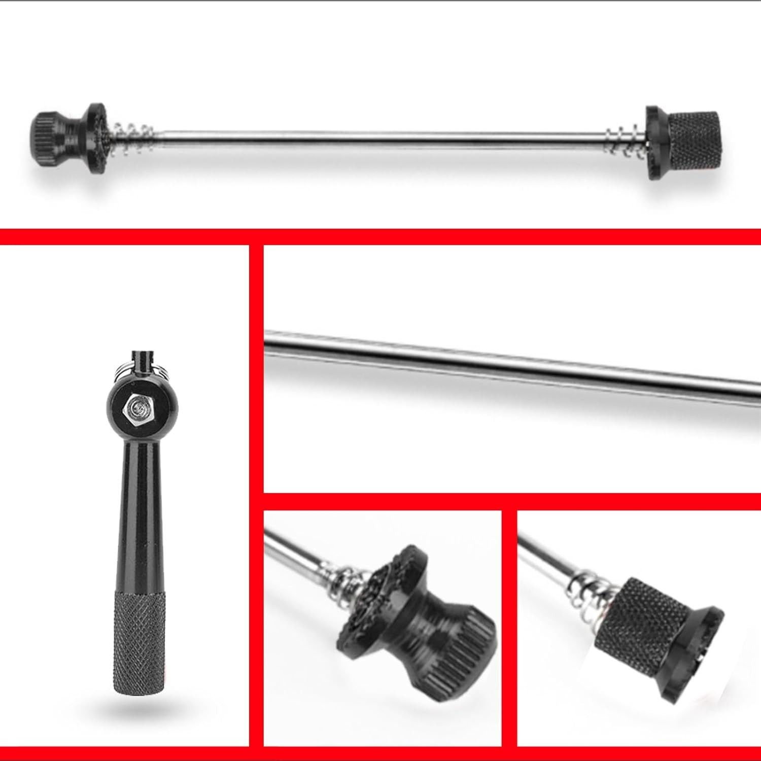 Aluminum Alloy Road Bike Anti Theft Quick Release Secure Lock Skewers Set Cyc…