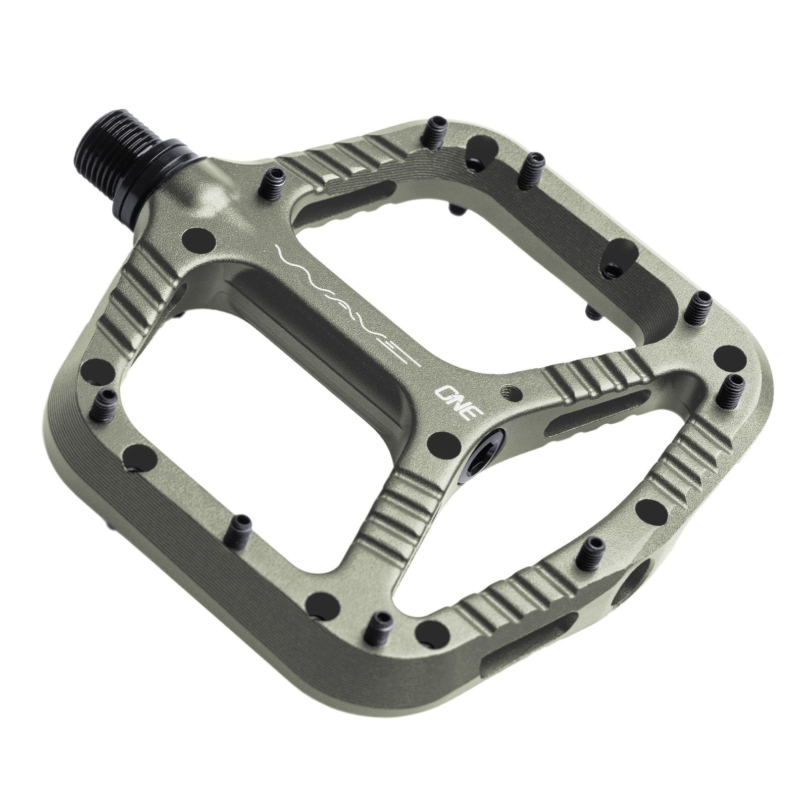 OneUp Components Wave Pedals Flat MTB Bike Pedals Lightweight Durable Grey