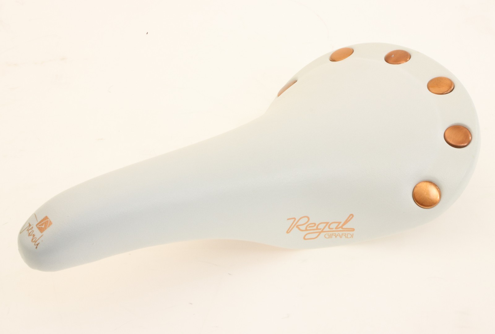 Selle San Marco Regal Girardi White Leather Saddle Copper NEW in Box NOS