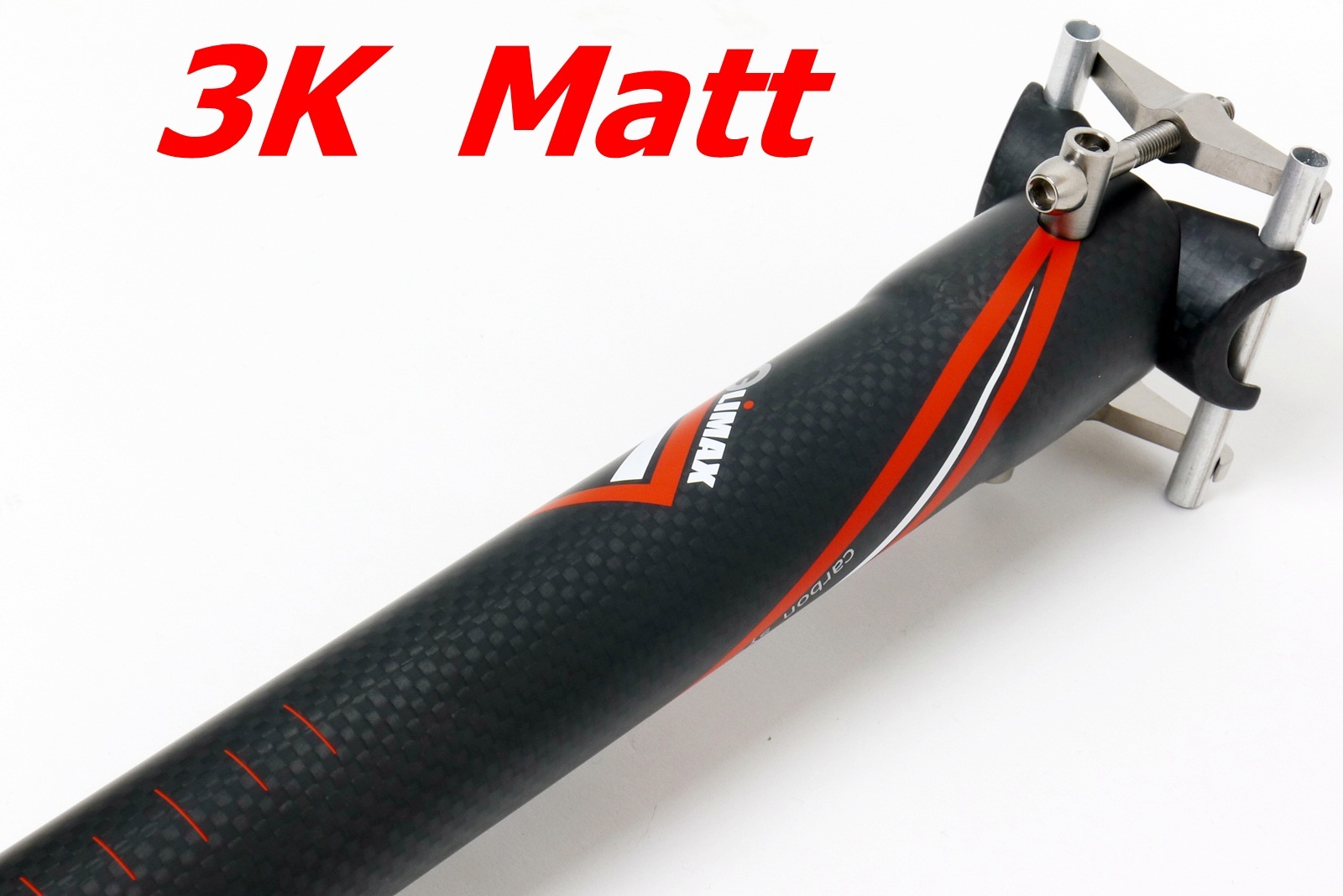 145g,34.9x350mm Climax SP02A 3K Matt carbon Seatpost Ti Hardware Road MTB Black