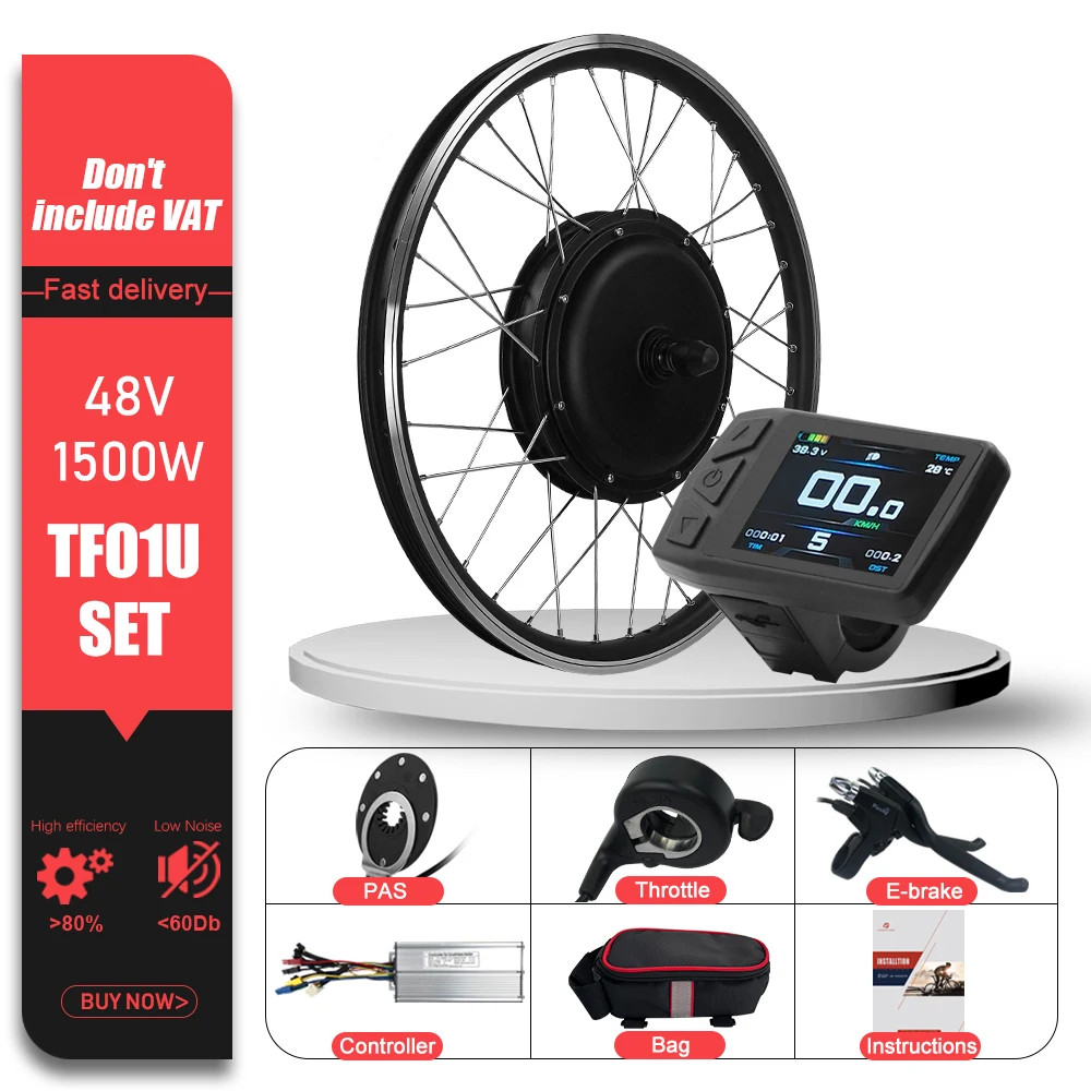 Mountain Electric Bike 48V 1500W Brushless Rear Cassette Hub Motor 20-29in 700C