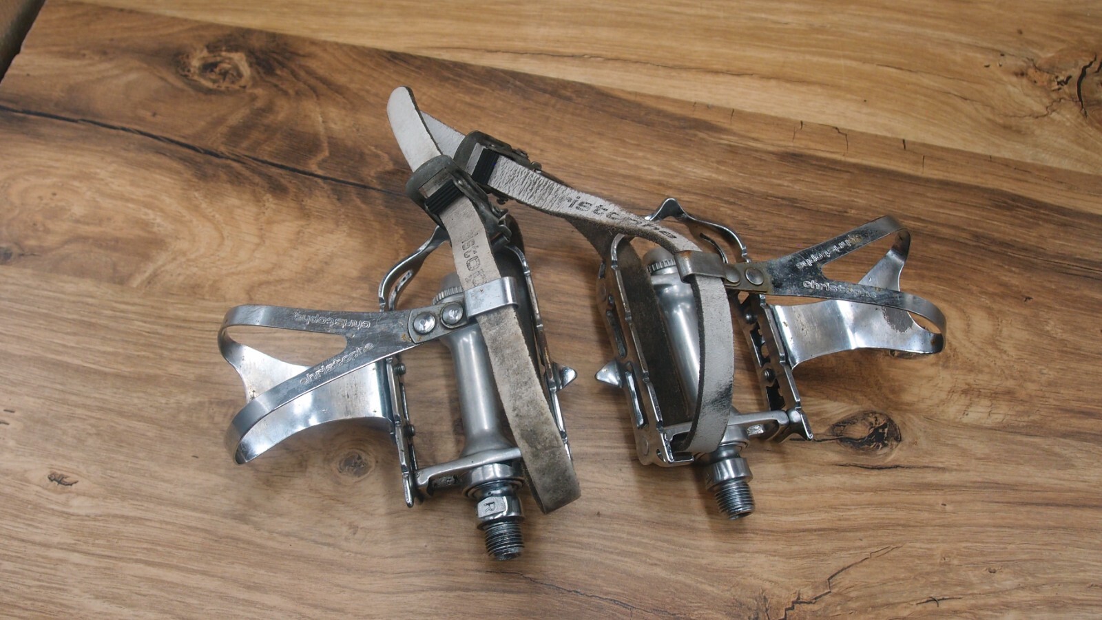 flat platform pedals Spidel Maillard made in France 1982 road bike 9/16 in