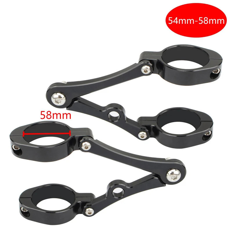 33mm 58mm Headlight Bracket Mount Clamp Fork Tube Light Holder 54mm 49mm 45mm