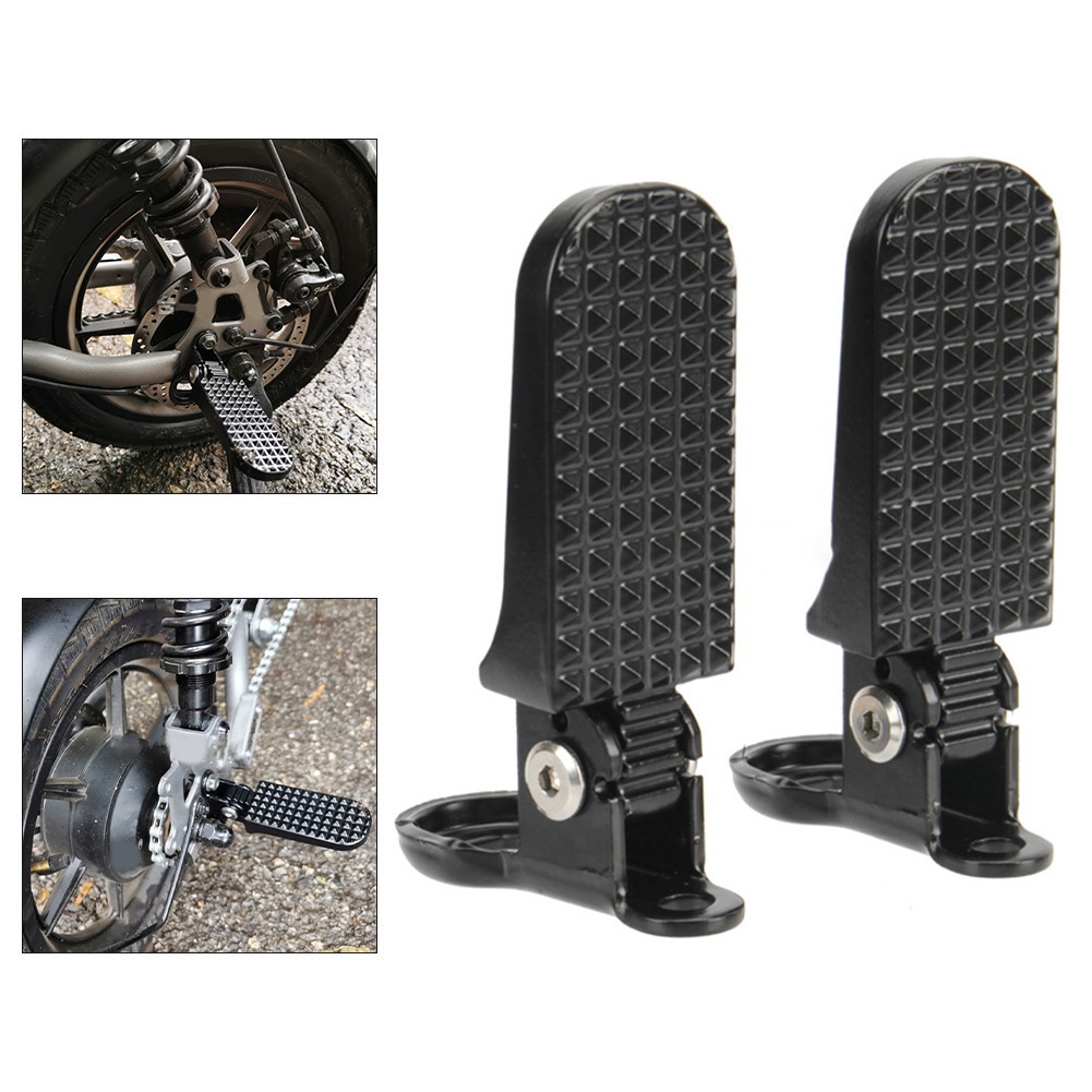 Easy to Store Electric Bike Rear Footrest Peg Lightweight Foldable Pedal