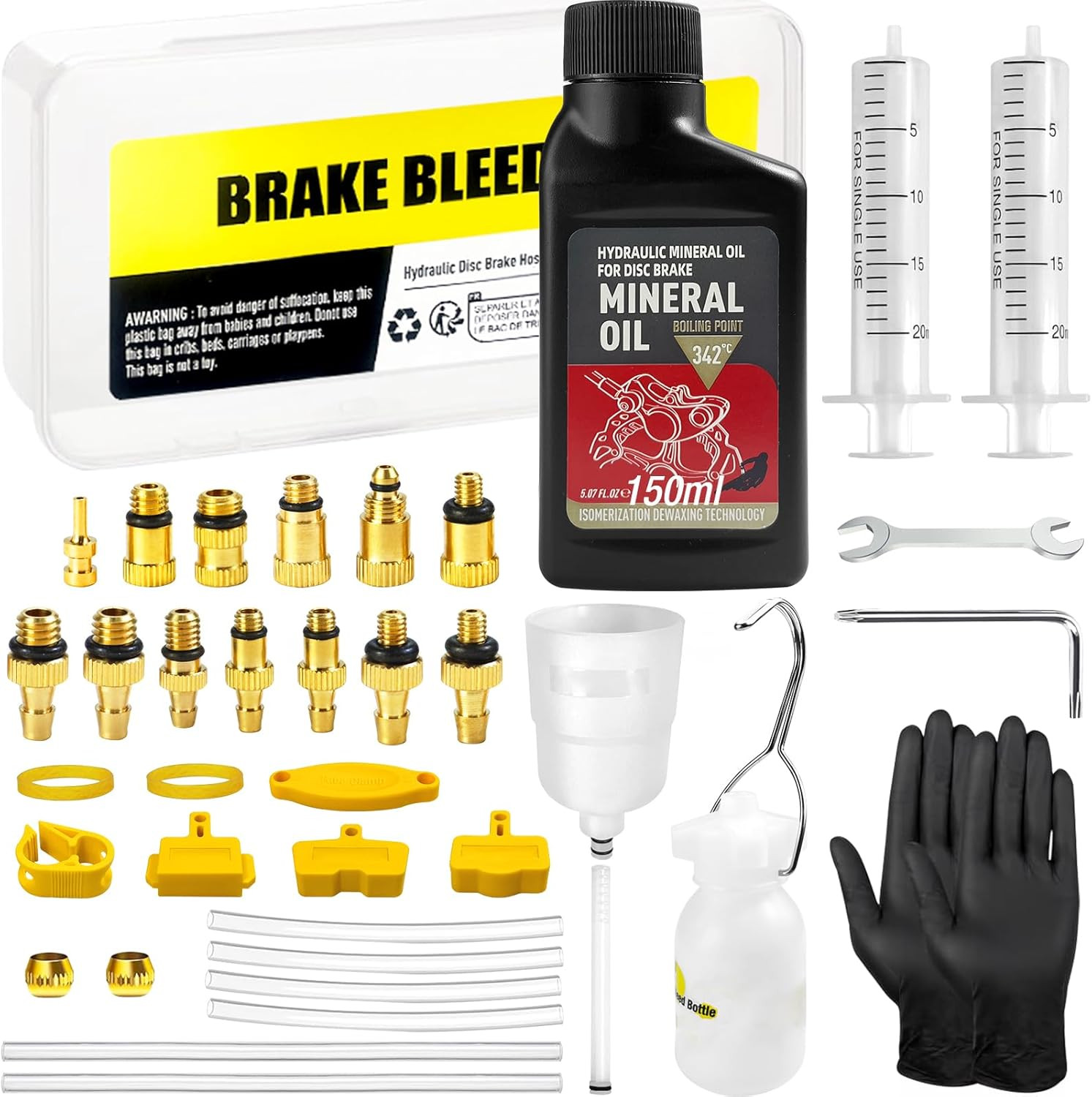 Brake Bleed Kit for Shimano, TEKTRO, TRP Hydraulic Disc Brakes, Bike Brake Bleed