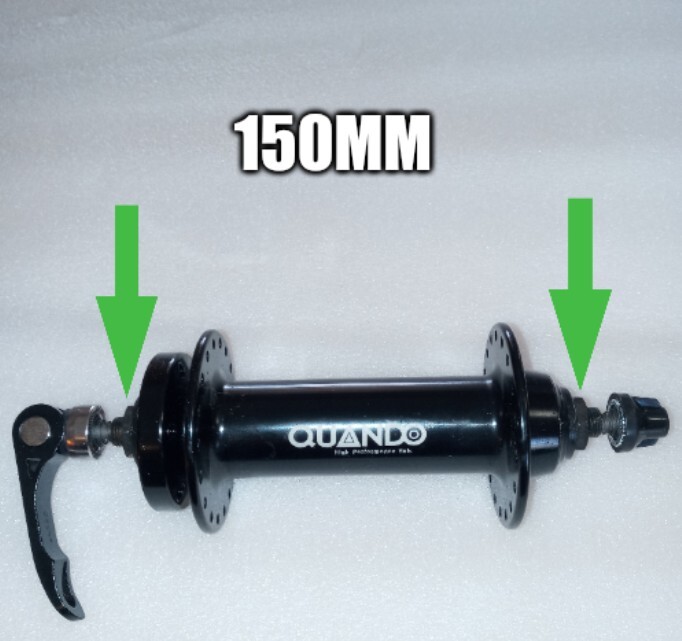 Quando Fat bike front hub aluminum 150mm QR disc type. TORX Outlaw Ebikes