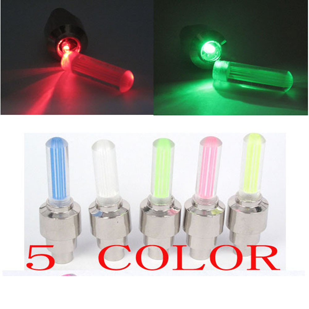 LOT 2x or 4x LED Valve Cap Bicycle Bike Wheel Tire Light Spoke Lamp Motorcycle