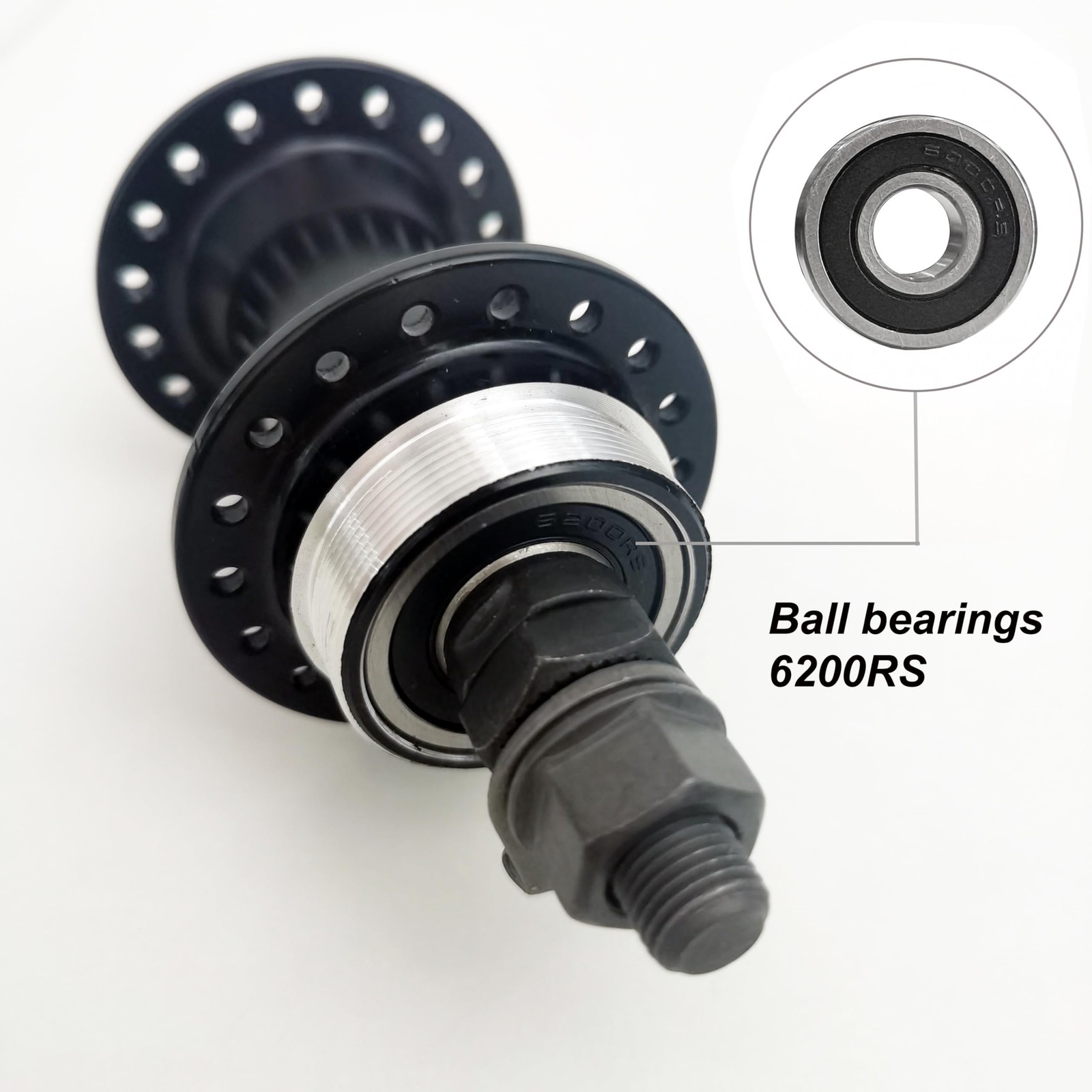 Bicycle Wheel Part Front Hub 36 Hole Aluminum Alloy Axle Component Piece