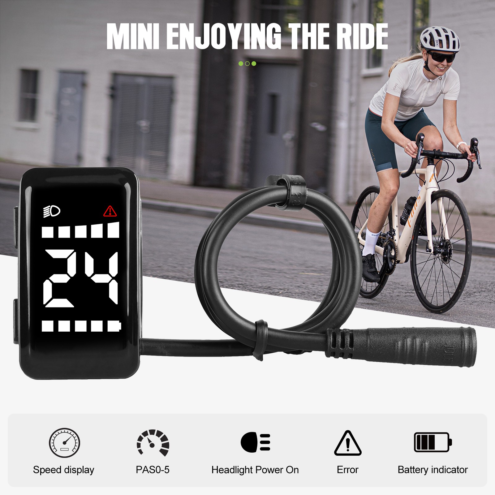 DZ40 Ebike Display for BAFANG BBS/HD Mid Drive Motor UART Protocol Bicycle