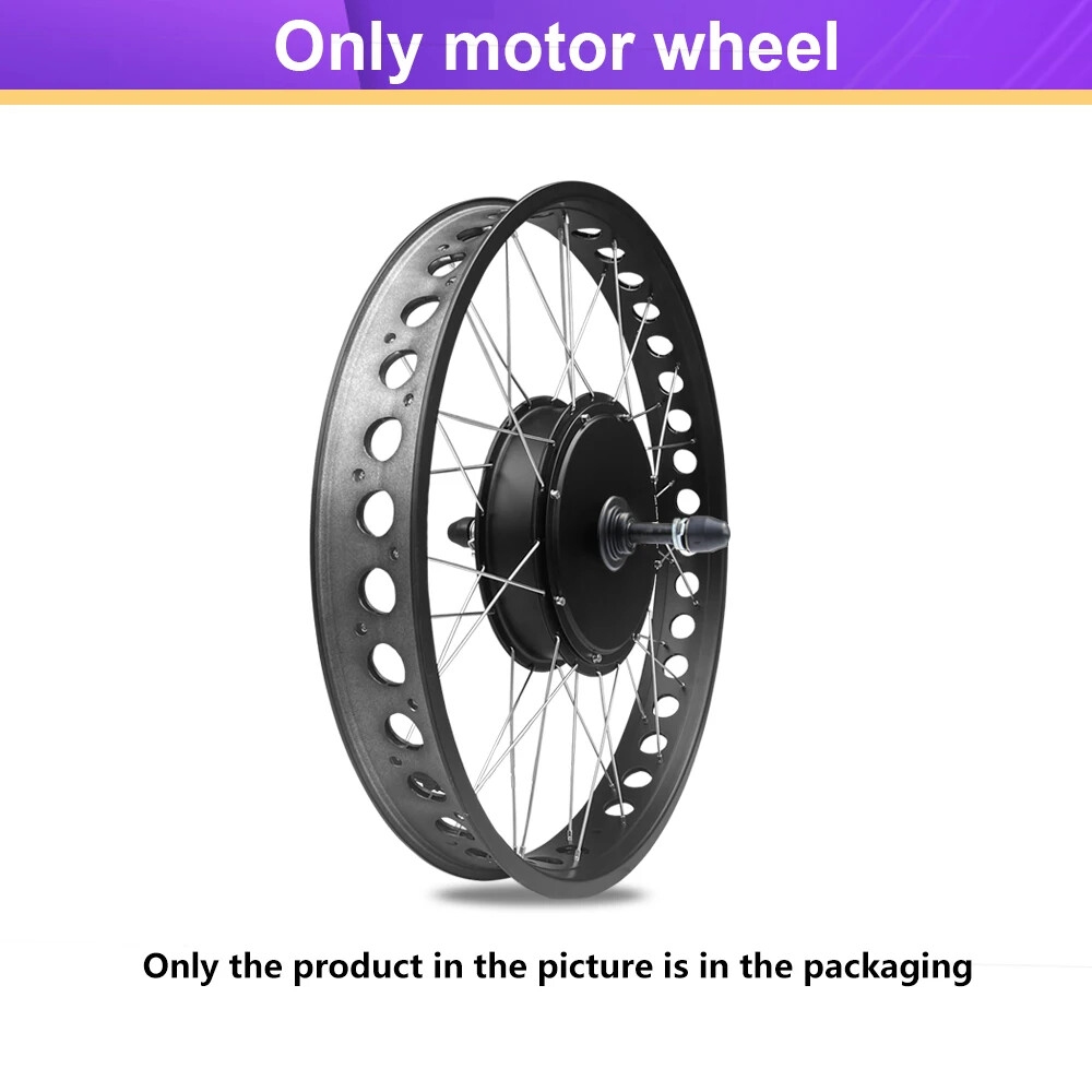 48V 1000W 1500W Snow Electric Bicycle Fat Tire Rear Rotate Hub Motor 20/24/26”