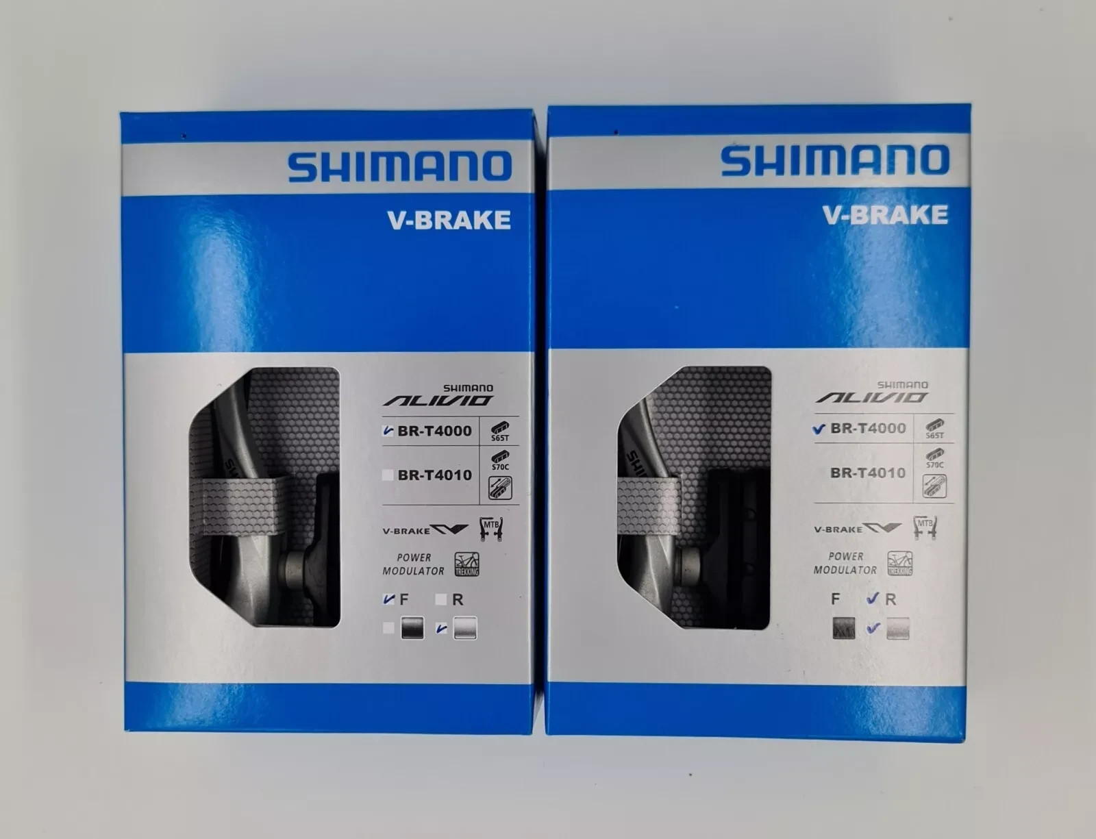 Shimano V-Brake Brakes Alivio BR-T 4000 Silver SET with or without Stainless Cable Original Packaging