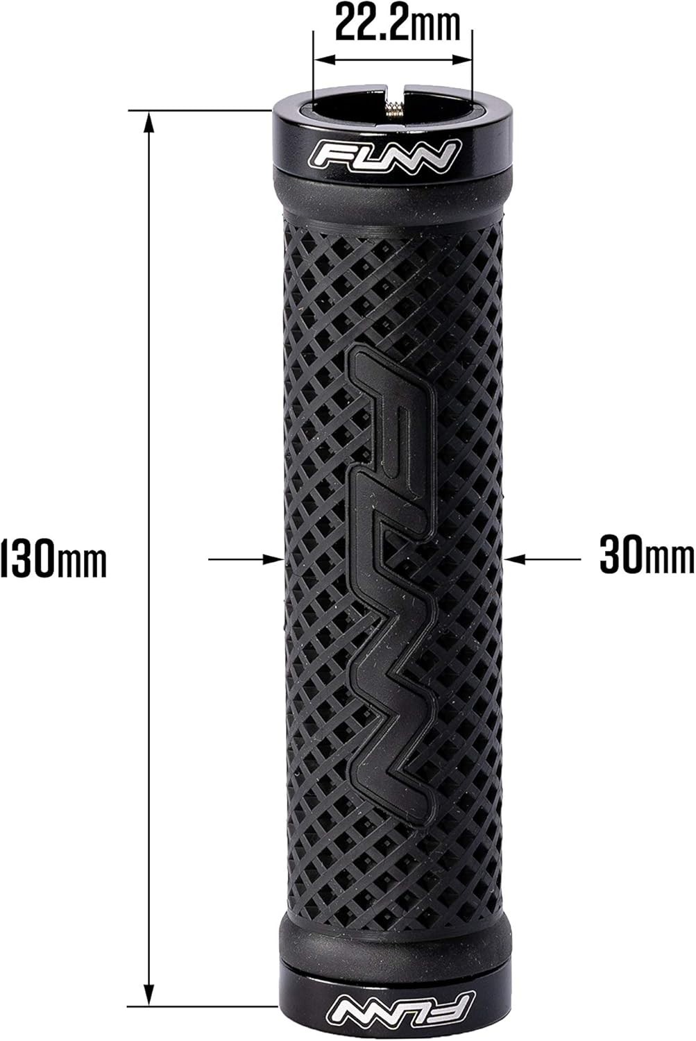 Funn Combat II Mountain Bike Handlebar Grips with Double Lock on Clamp, White