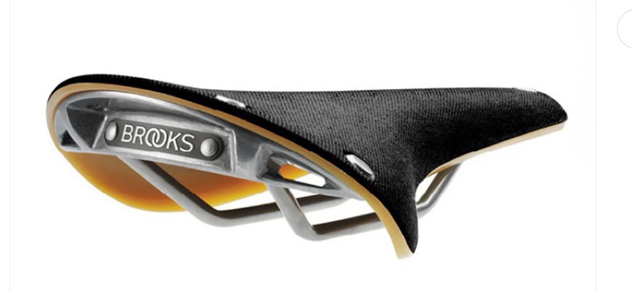 Brooks C17 Special Saddle, Black with Natural Rubber, Silver Rivets, EXCELLENT
