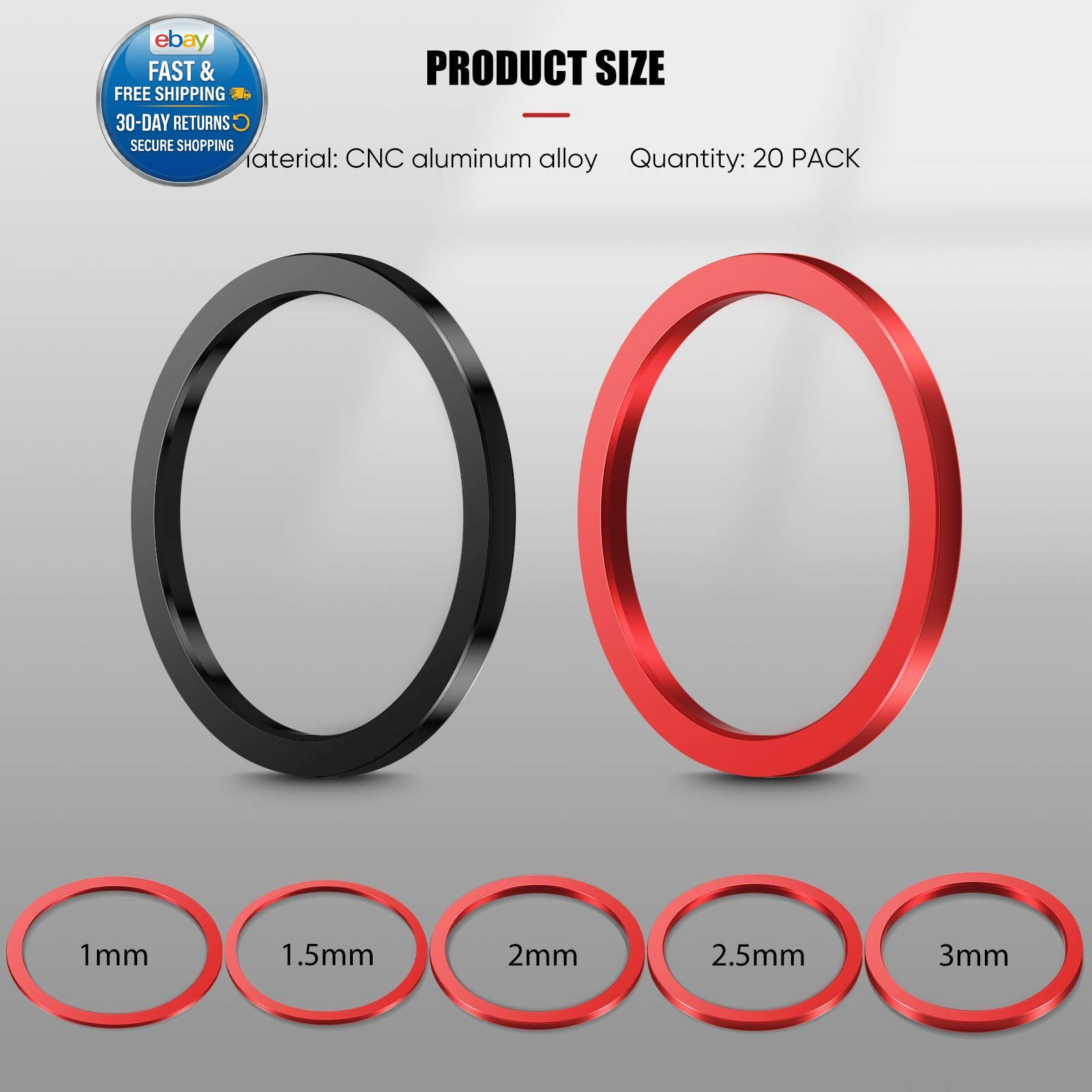 20 Pieces Bike Bicycle Bottom Bracket as shown picture, Red, Black