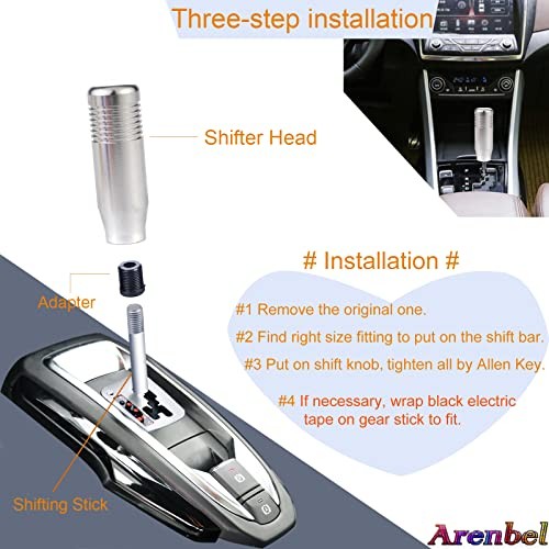 3″ Polished Gear Shifter Speed Knob Racing Shift Stick Lever Grip Handle Silver