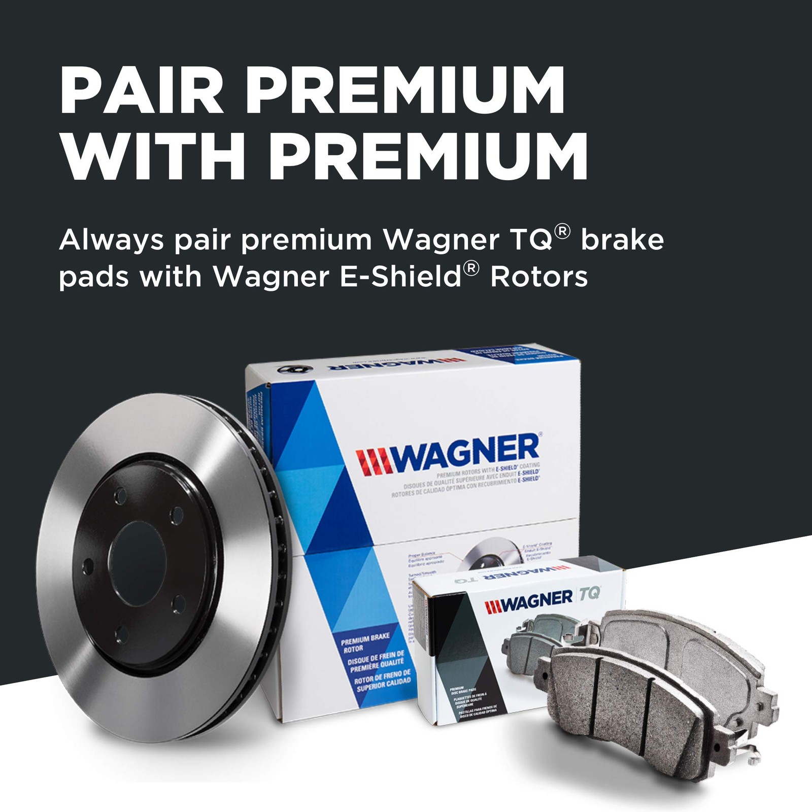 Wagner Brake Thermoquiet Mx1046 Semi-Metallic Disc Brake Pad Set