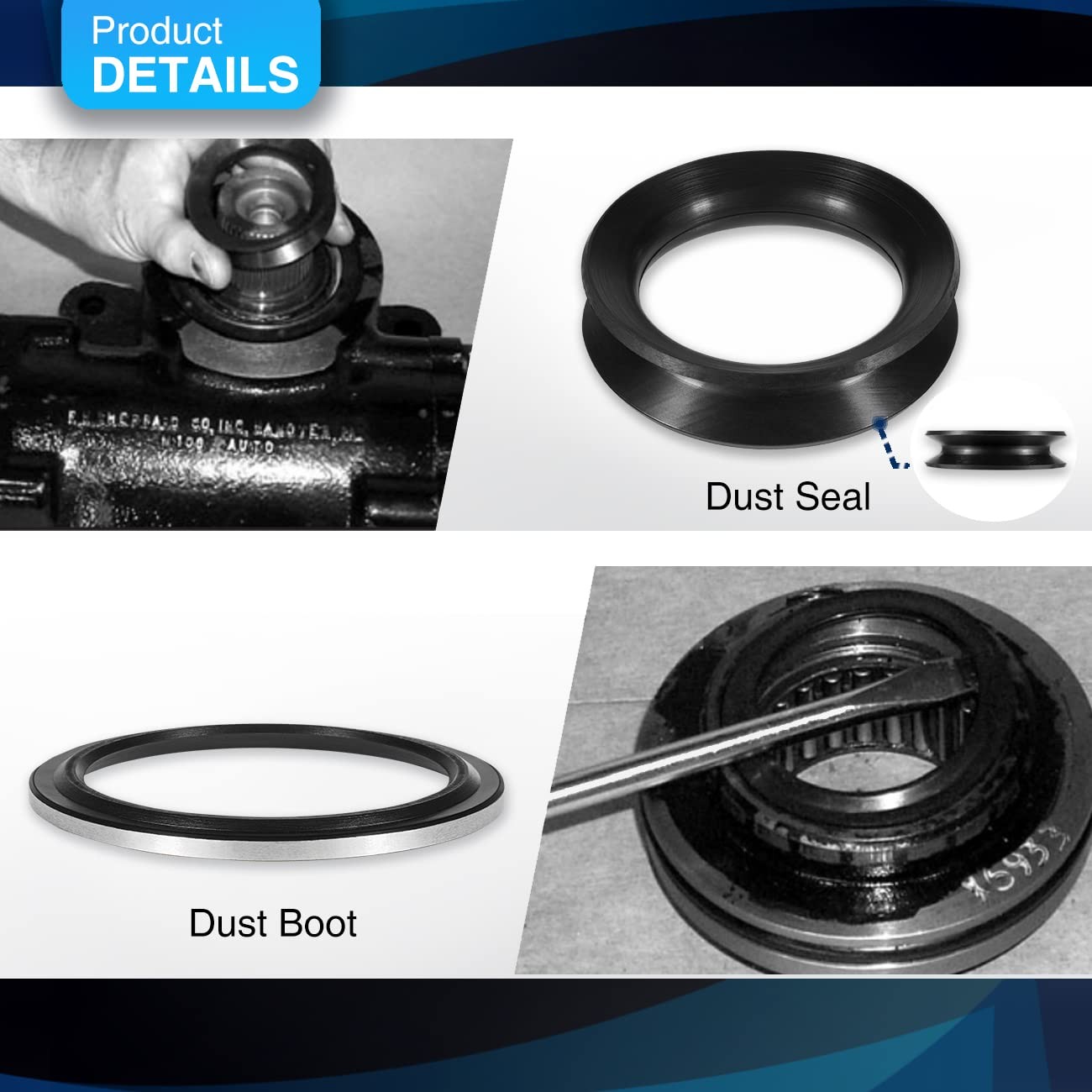 9Pack Power Steering Seal Kit Sheppard M90 M100 Sector Shaft Replacement 5544911