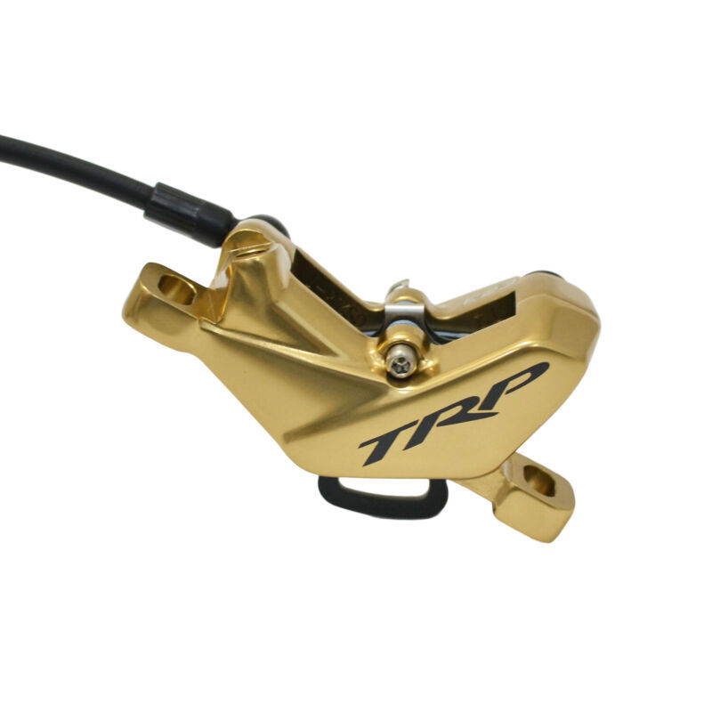 TRP DH-R EVO HD-M846 Hydraulic Disc Brake Set 4-Piston Caliper F+R Gold set