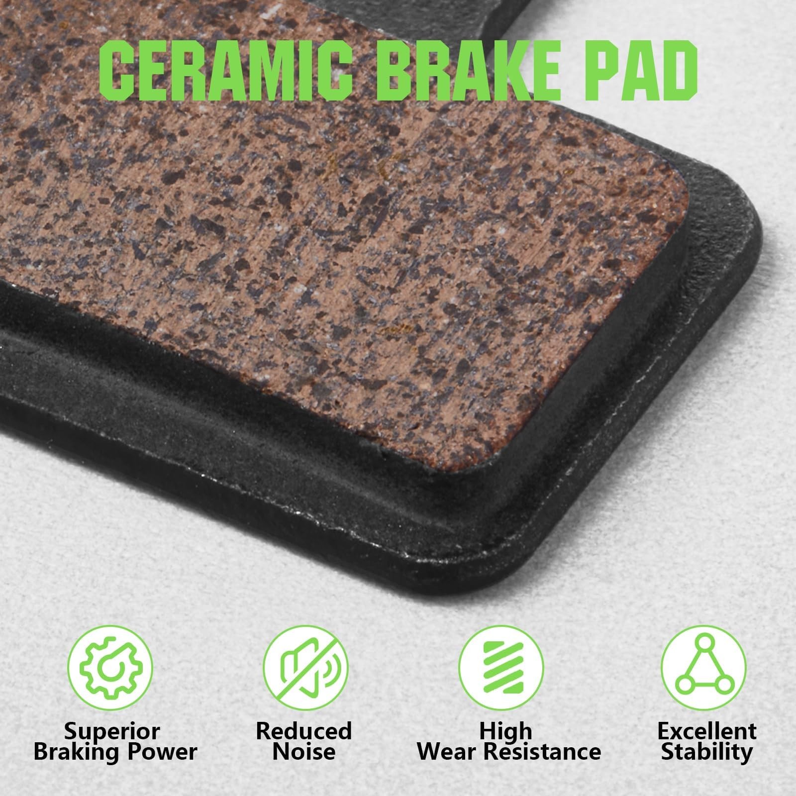 4 Pairs Bike Brake Pads, Ceramic Bicycle Disc Brake Pads Fit for Tektro Shima…