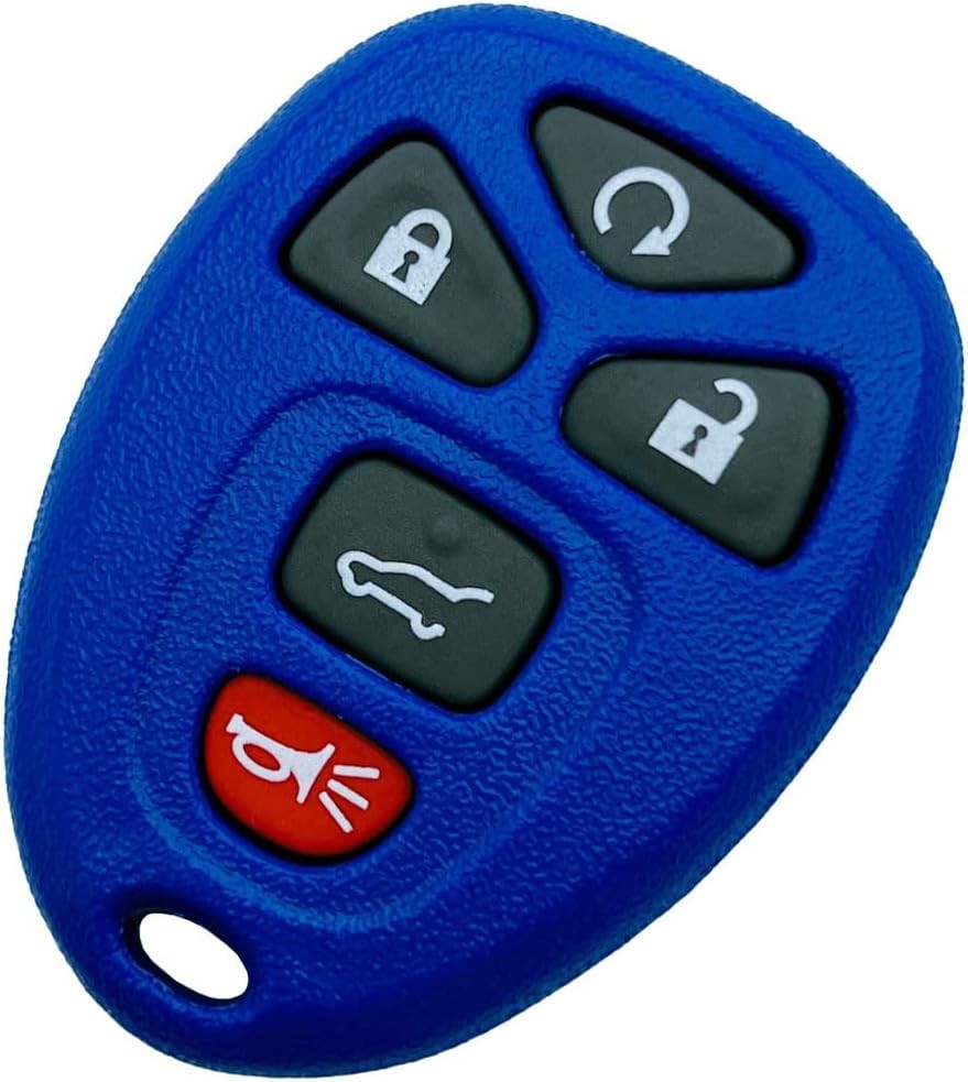 Replacement Keyless Entry Remote Key Fob Case Cover for 5 Button Color: 1 Blue