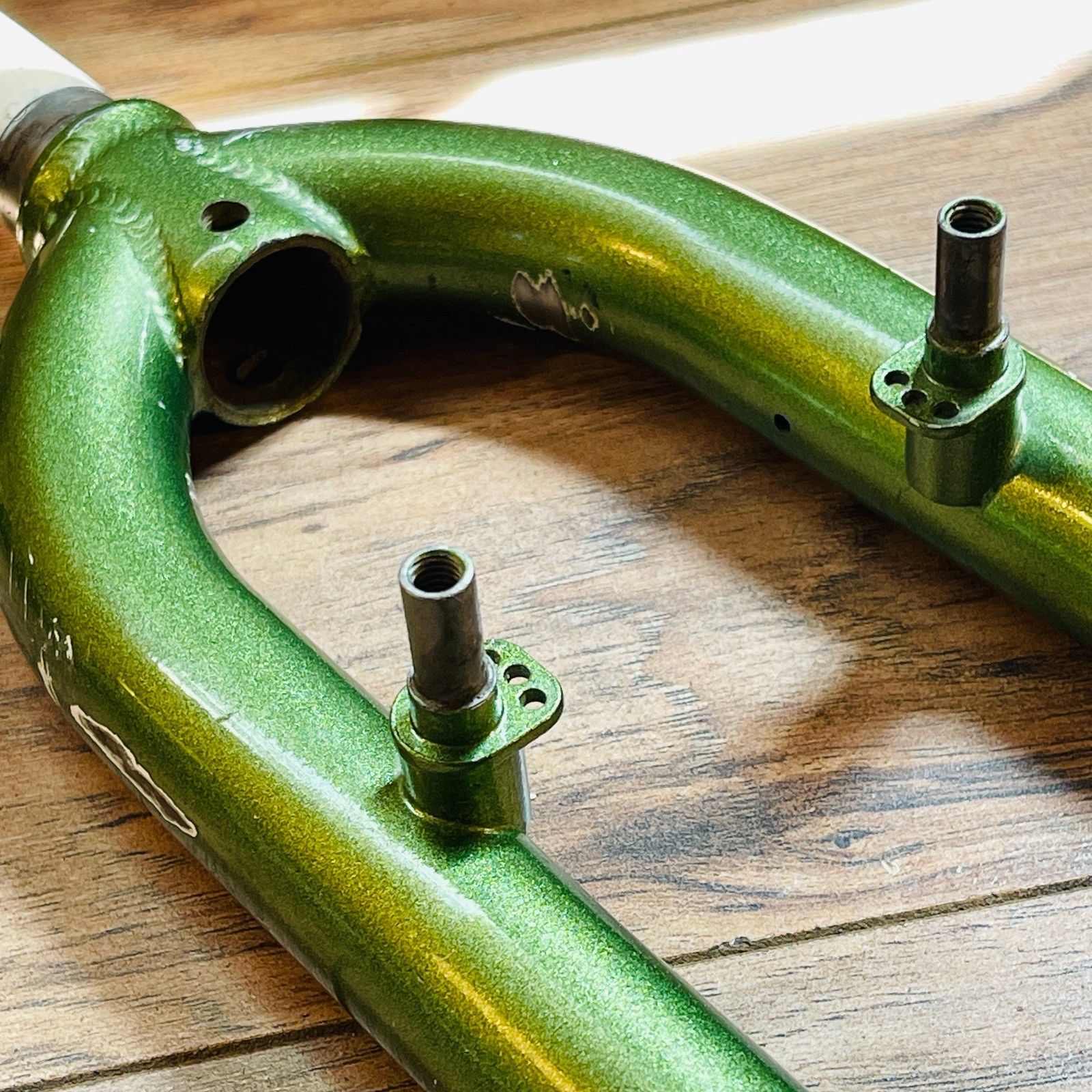 Vintage Tange MTB Fork 1-Inch Threaded 26 Canti Rim Brake 144mm Green 768g