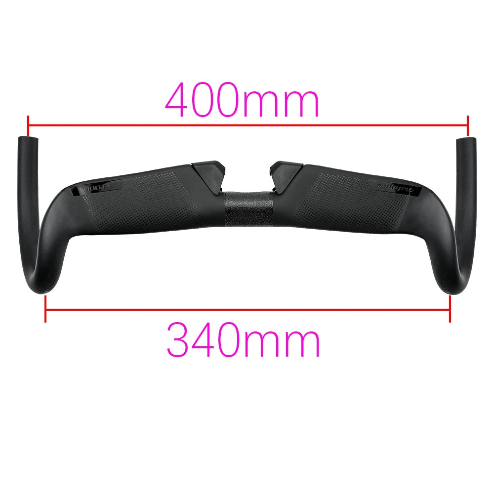 BALUGOE 13° Carbon Fiber Gravel Road Bike Handlebar Internal Cable 31.8mm