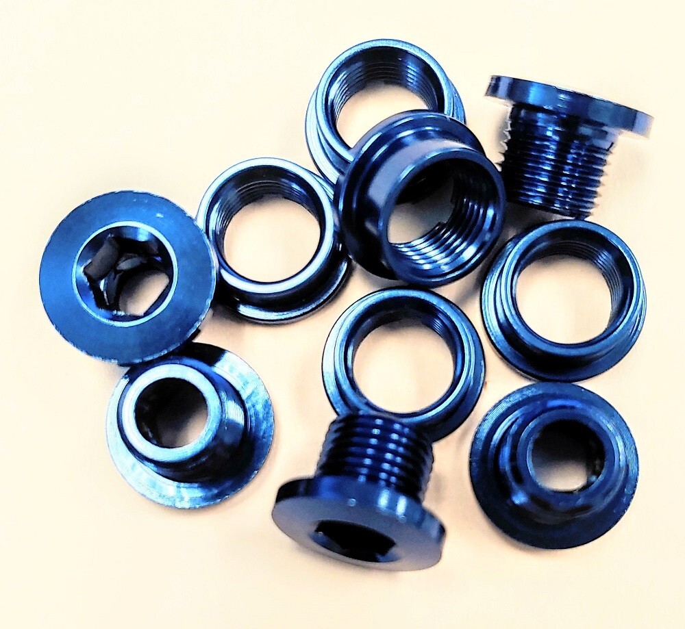 MCS ALLOY CHAINRING BOLT FOR SINGLE CHAINRING BMX BLUE