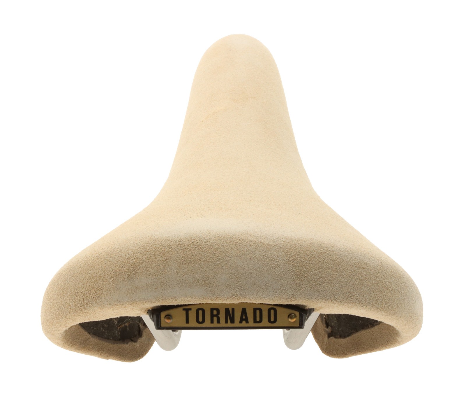 Iscaselle Tornado Saddle Steel Rails White Suede Leather Cream 1980s NIB NOS NEW